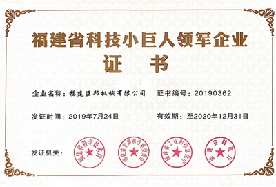 Petite entreprise géante de la science et de la technologie de la province du Fujian